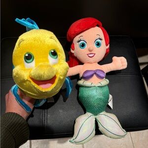 Disney Ariel and Flounder Plush